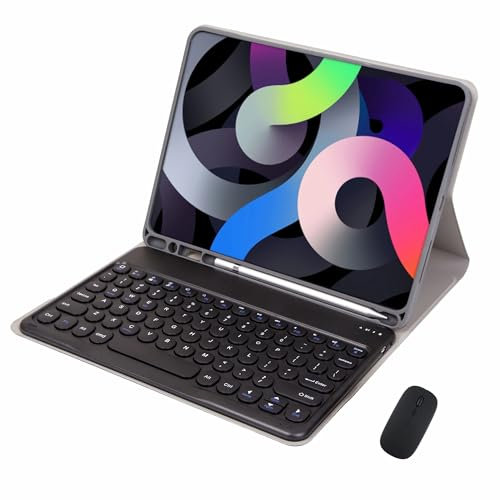 Funda con Teclado para iPad Mini 6ª generación 2021 8.3 Pulgadas con ratón, Funda con Teclado y Soporte para lápiz-Cubierta Bluetooth extraíble para iPad Mini 6 Gen.(Black)