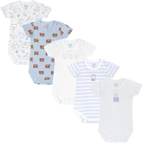 Chicco Bimbo 0-24 Set di 5 Body a Maniche Corte