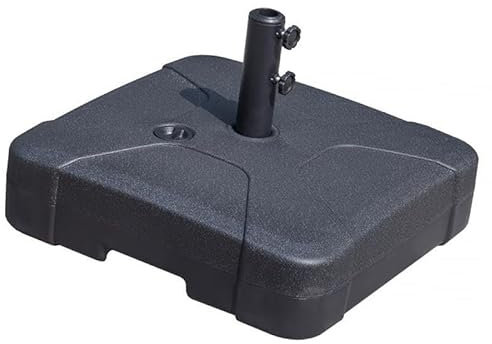 Robuster Schirmständer, mit Wasser befüllbar, 40 kg Tragkraft, verstellbare Drehknöpfe, 57,9 x 57,9 x 35,6 cm, für den Außenbereich, Terrasse, Garten, Möbel