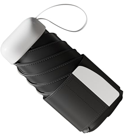 Paraguas compacto para viajes, paraguas automático de bolsillo para lluvia solar | Protección UV plegable que ahorra espacio para jardinería, playa, al aire libre, piscina, senderismo, Negro, Refer to