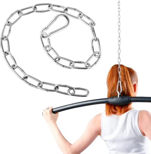 JUMPLAWN Fitness Equipment Trizeps Zugkette aus Eisen Kompatibel mit Kabelzug und Universellem Fitnesssystem für Schulter und Trizeps Training