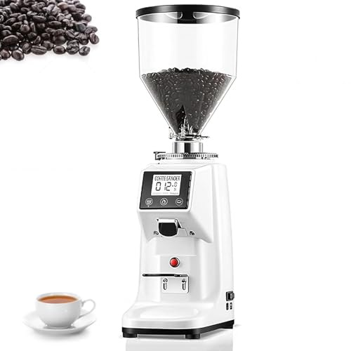 Lnlscle Moulin À Café Professionnel 60 Mm, Lames en Acier Inoxydable pour Espresso, Cafetière À Piston Et Café Filtre, Moulin De Précision Réglable, 1,5 L