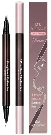 Lápiz De Cejas, 2 En 1 Delineador De Doble Punta, Delineador De Ojos, Para Mujeres Y Niñas, Belleza Y Cosméticos, Citas, Fiesta, Reunión Y Maquillaje