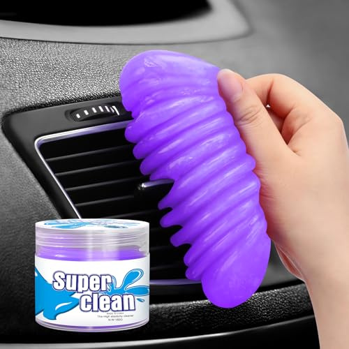 TeSabMi Reinigungsknete Auto – Wiederverwendbares Auto Reinigungsgel für den Innenraum, entfernt Staub aus Lüftung & Spalten, auch als Tastaturreiniger/Keyboard Cleaner