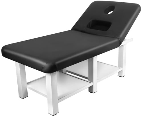 45° Portable Adjustable Physical Therapy Table, 1150 Lbs 17 Inch Massage Table with PU Leather & Metal Frame, Heavy Duty Height Adjustable Esthetician Bed for Massage, Beauty Makeup