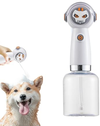 Duqulle Mousseur De Shampoing Pour Chien,Pomme De Douche Imperméable - Dispensateur De Mousse Pour Bain De Chat,Pour Bain des Chiens Chats Maison Spa Toilettage Extérieur Salle de