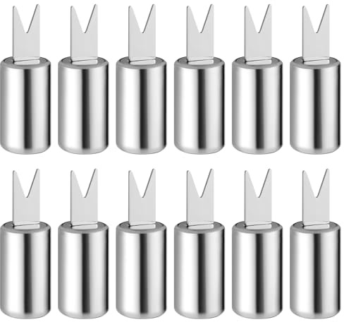 Juego de soportes para mazorcas de maíz de – palillos de dientes para acero inoxidable, clip para brochetas antioxidante, manejo con mango cómodo | Cocina para comidas