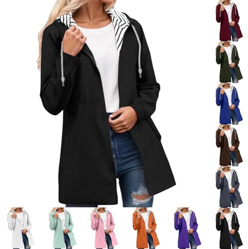 SKFLABOOF Manteau De Pluie Femme Veste Imperméable Femme Vêtements Imperméables Coupe Vent Impermeable Étanche Pluie Léger Homme Poncho De Confortable Ciré