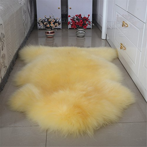 Genuine Australian Sheepskin Rug for Babies-Singel Natural Luxuriously Soft Lambskin Wool