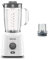 Kenwood BLP41.C0WH Frullatore, Caraffa da 2L dotata di pratica maniglia, lame in Acciaio, 3 velocità+Pulse, Incluso Accessorio TRITATUTTO, Piedini antiscivolo, Plastica, Bianco e Grigio