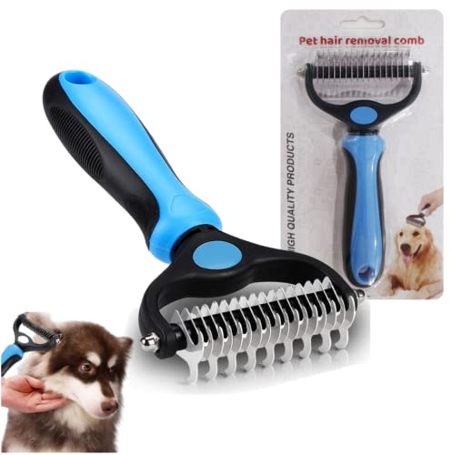 2 In 1 Pet Grooming Tool Dematting Comb for Dogs & Cats 2 Sided Undercoat