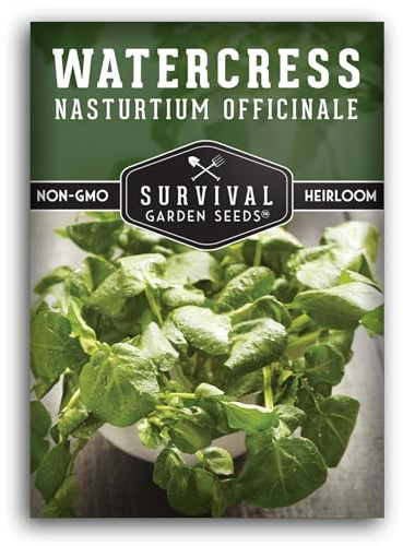 Watercress Seed for Planting - Packet with Instructions to Grow Nasturtium officinale in Your Home Vegetable Garden - Non-GMO Heirloom Variety - Survival Garden Seeds (1 Pack)