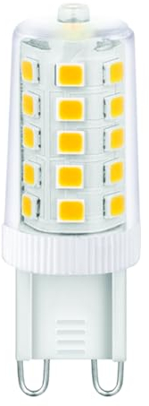 Velamp lampadina LED a capsula - Attacco G9 - Potenza 3,5W Equivalenti 30W - Luminosità 350lm - Temperatura colore 3000K (luce calda) - Ideale per sostituzione lampade alogene - 220–240 VAC