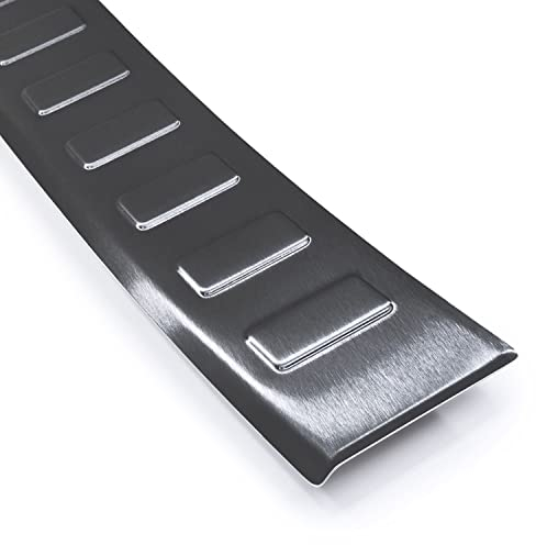 tuning-art L437 Edelstahl Ladekantenschutz passend für VW Caddy V ab Bj. 2020-, Farbe:Anthrazit