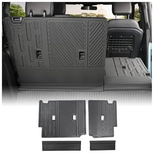 Mabett Rear Seat Back Cover Backrest Protector for Ford Bronco Accessories 2025 2021-2024 with Dog Seat Liner fit Bronco 4-Door 4 Pieces-with Folding Lip (NOT for 2-Door or Bronco Sport)