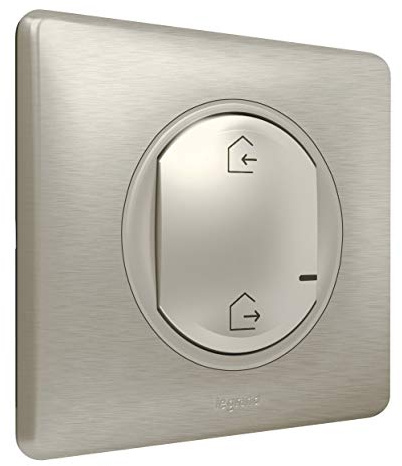 Commande Générale Départ/Arrivée pour Contrôle Associé de Lumières, Volets Roulants, Prises Connectées - Installation Connectée Dooxie with Netatmo Complet - Finition Titane - 199176 - Legrand