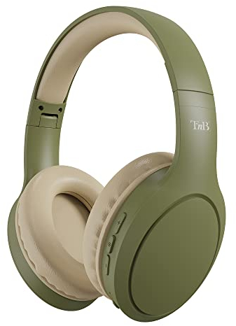 T’NB Tonality, Casque sans Fil Pliable A Réduction De Bruit Passive, avec Connexion Bluetooth, Son Stéréo avec Micro Intégré, Autonomie Jusqu’à 30 Heures – Vert