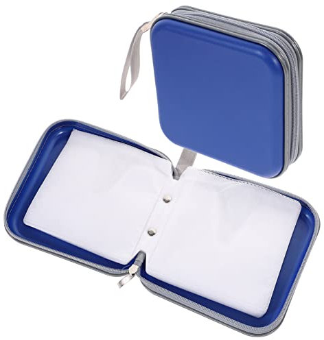 Supvox 2st Cd-Clutch Koffer Mit 40 Kapazitäten Cd-Album-Tasche DVD-Hard Wallet Organizer Tragen Aufbewahrungstasche Halterung Für DVD-hülle Cd-Tasche Reißverschluss Reisen Plastik
