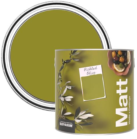 Rust-Oleum Colours Matt Emulsion Wall and Ceiling Paint - Pickled Olive 2.5L