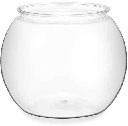BESPORTBLE Clear Plastic Fish Bowl: Round Clear Vase Pot Transparent Goldfish Bowl Aquarium Bubble Bowl Goldfish Turtle Tank Hydroponic Planter Containers 8.66 X 6.88 Inches