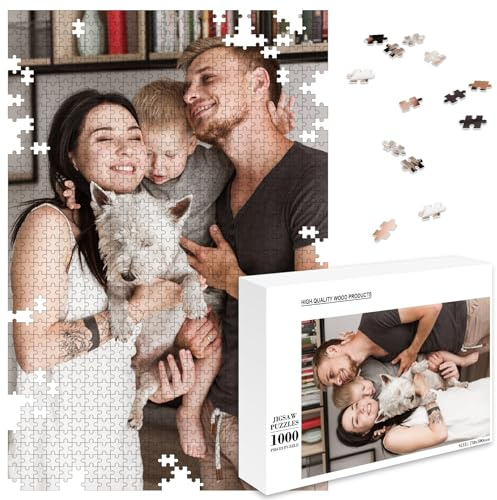 Dihope Personalised Jigsaw Puzzles for Adults Kids, Custom Puzzles Photo for Mom Dad Family, Puzzles for Mother's Day Birthday Wedding 1000 Pieces