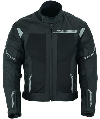 Leichte Mesh Motorradjacke für Herren & Damen-Sommer Textiljacke mit Protektoren Atmungsaktive jacke mit Belüftung und Herausnehmbarem (DE/NL/SE/PL, Alphanumerisch, 3XL, Regular, Regular, Black)