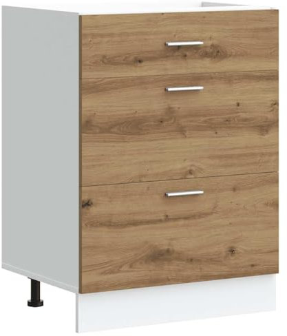 vidaXL Mueble bajo de Cocina “Lyon” Roble Artesanal