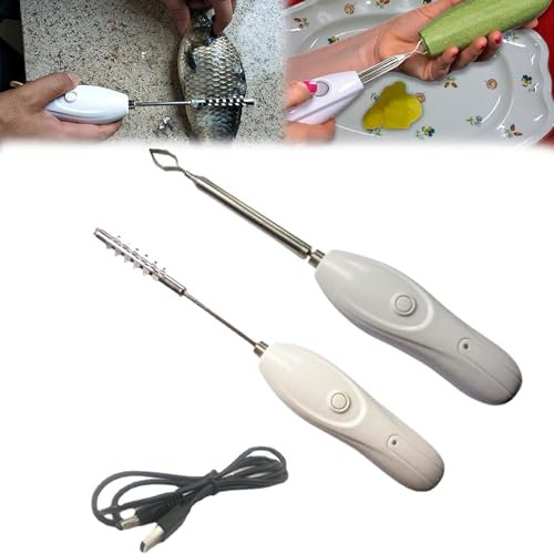 Descascarillador De Pescado, Descorazonador De Frutas Y Verduras Descascarillador De Pescado EléCtrico Con 2 Cabezales De Cortedescascarillador De Pescado Para Descorazonar Y Escamar Pescado