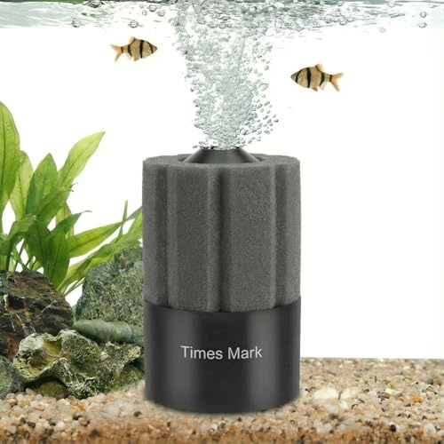Times Mark Aquarium Sponge Filter, Submersible Internal Foam Aquarium Fish Tank Filter, Tank for Breeding Nano Quiet Betta Fry Shrimp Sponge S for 15-120L