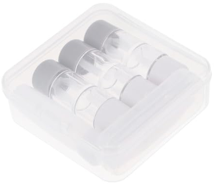 FONDOTIN Boîte à Lentilles de Contact en Plastique Transparente 3 Pièces Légère et Compacte avec Flacon Solution et Pince pour Voyage et Classe