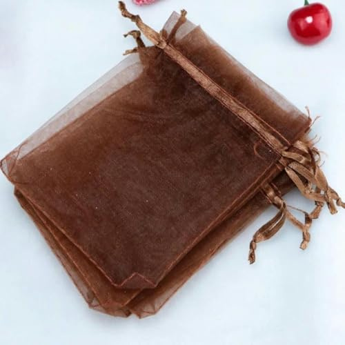 Geschenktüten, Partygeschenktüten, Organzabeutel, kleine Kordelzugbeutel, 50 Stück 7 x 9 cm, Organzabeutel mit Kordelzug, Verpackungsstoff, Stoffbeutel, Beutel for Kunstschmuck, Süßigkeiten, Hochzeit