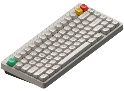 NuPhy Node75 Tastiera meccanica wireless, tastiera personalizzata hot swappable del 75%, tastiera da 82 tasti per computer e gaming, supporta gesti touch, copritasti PBT, retroilluminazione RGB