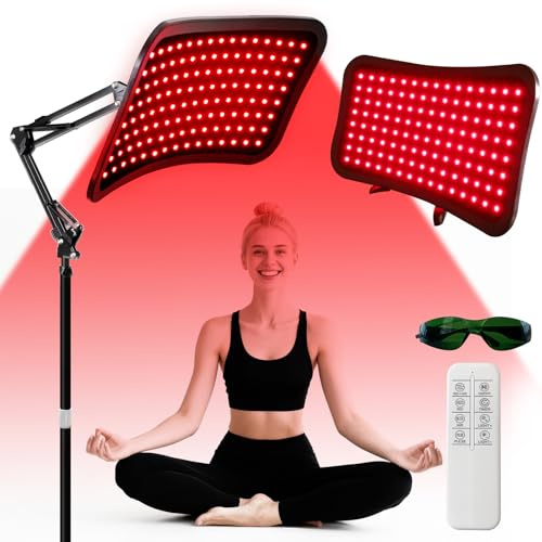 ShineMuse Rotlichtlampe 660/850nm – 120 LEDs, Ständer, Ganzkörper & Gesicht