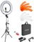Neewer Foto/Video Luce LED Anulare 48cm Esterno, 52W 5500K Dimmerabile con Light Stand, Borsa di Trasporto per Smartphone, Youtube, Auto-riprese