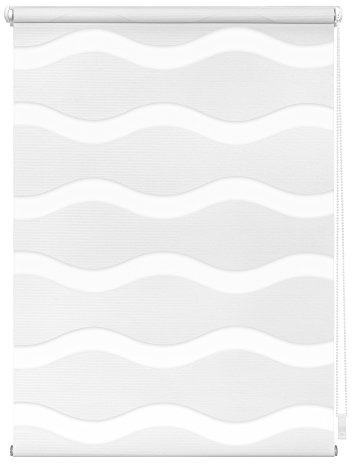 Lichtblick Doppelrollo Blickdicht ohne Bohren Weiß 90 cm x 220 cm (B x L) | Duo Rollo, Rollos für Fenster ohne Bohren, Doppelrollo Klemmfix ohne Bohren, Welle, Klemmträger-Montage, Sichtschutz