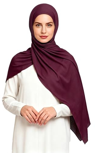 Lina & Lily Maxi Hijab Jersey Premium, Kopftuch Schal Turban für Muslimische Frauen