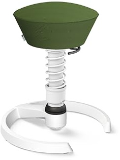 aeris Swopper Air – Ergonomischer Hocker mit extra weicher Polsterung – Bürohocker höhenverstellbar ohne Rollen –Sitzhocker für einen gesunden Rücken, Feder Standard