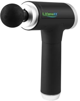 Lifenaxx Trådlös Massagepistol Portable Mini Massagepistol Djupvävnads Stötar för smärtlindring Tyst 5 Massagehuvuden för Gym Kontor Hem Återhämntning efter träning LX-013