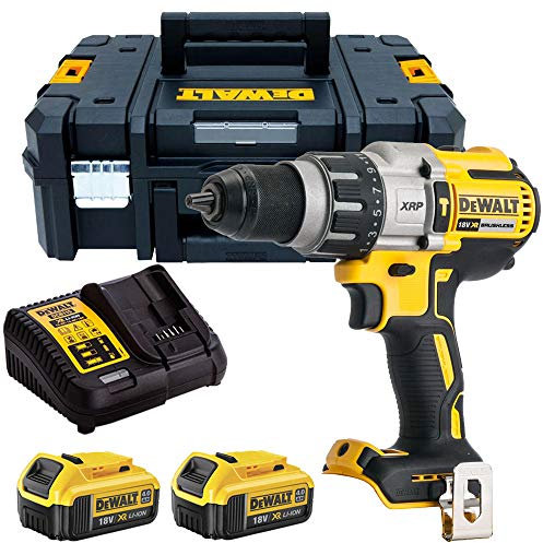 Dewalt DCD996N 18V Brushless Combi Hammer with 2 x 4.0Ah Batteries & Charger in TSTAK DWST170703 Case