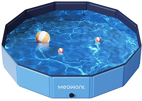 Meowant Piscina Plegable para Perros Grandes, Piscina Infantil para niños, Piscina portátil para niños, Perros y Gatos, 160 cm