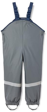 Playshoes Pantalón Barro, Peto de Lluvia, Forro Textil, Gris Oscuro, 98 cm Unisex niños