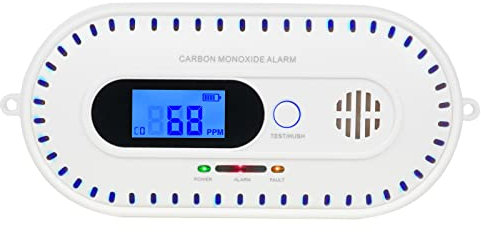 YZIF 10 Years life sensor Carbon Monoxide Alarm Detector, LCD Digital Display CO Alarm Detector with Lithium Battery Operated to conforms to EN50291 Standard