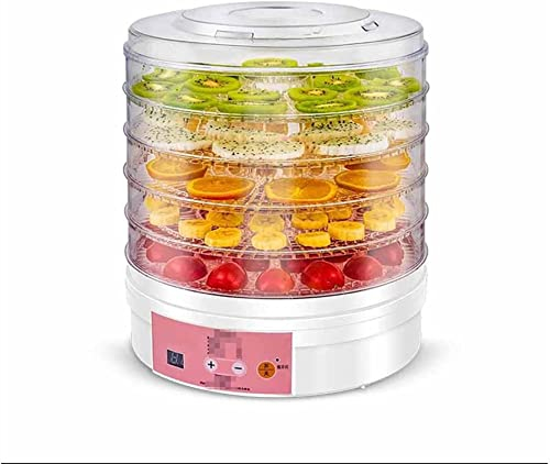 Disidratatore per Alimenti, Disidratatore per Alimenti e Jerky, Frutta, Erbe, Verdure, Essiccatore Elettrico per Alimenti con Controllo della Temperatura, 5 Vassoi Lavabile in Lavastoviglie, 350 W