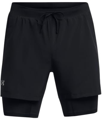 Under Armour Herren UA Launch 5'' 2-in-1 Short, Laufshorts aus leichtem Stretchgewebe, kurze Sporthose mit Innenslip