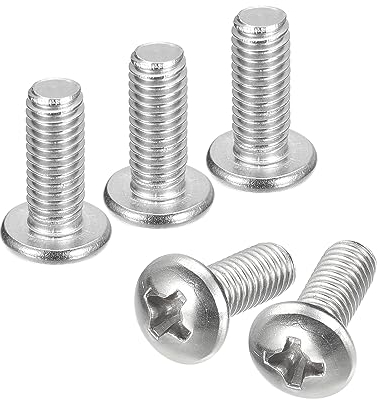 sourcing map #10-32x1/2 Pan Head Machine Screws, 304 Stainless Steel 18-8 Screw, Phillips Drive, Fully Threaded, Bright Finish, Pack of 20