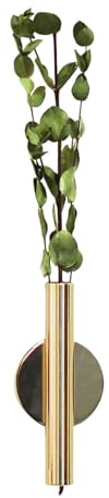 Cabilock 1pezzi Vaso Da Parete in Francese Dorato Portafiori Murale Per Fiori Secchi Decorazione Casa e Matrimoni Elegante Supporto Magnetico e Autoadesivo Per Soggiorni e Camere