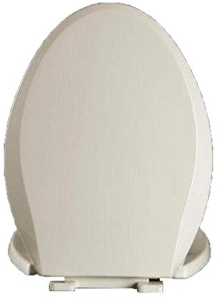 Toilettensitz-Toilettendeckel im V-Stil mit Verlangsamung, einfach zu installierender Toilettensitzbezug für Badezimmer und Waschraum, Beige-44-49 * 36 cm