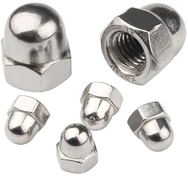 Hutmutter aus Edelstahl 316, Sechskantmutter M3, M4, M5, M6, M8, M10, M12, dekorative Kappe, Kuppel, Halbkugelmutter(M6-5Pcs)