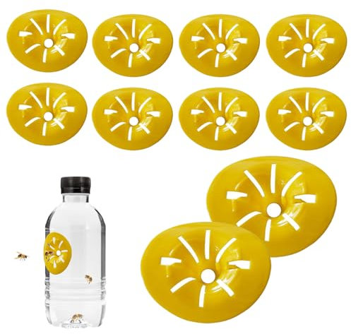 Wasp Trap Bee Catcher Traps Hornets Bottle Catcher Yellow Funnel Trap foe Fly Bees Hornets Insect Catcher 10PCS, Hornets Bottle Catcher