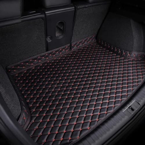 GLYGLY Auto Leder Kofferraummatten, Für Cupra Formentor 2021-2023, Auto Kofferraumwanne Strapazierfähigen Antirutsch Kantenschutz Boot Liner Tray Zubehör,A